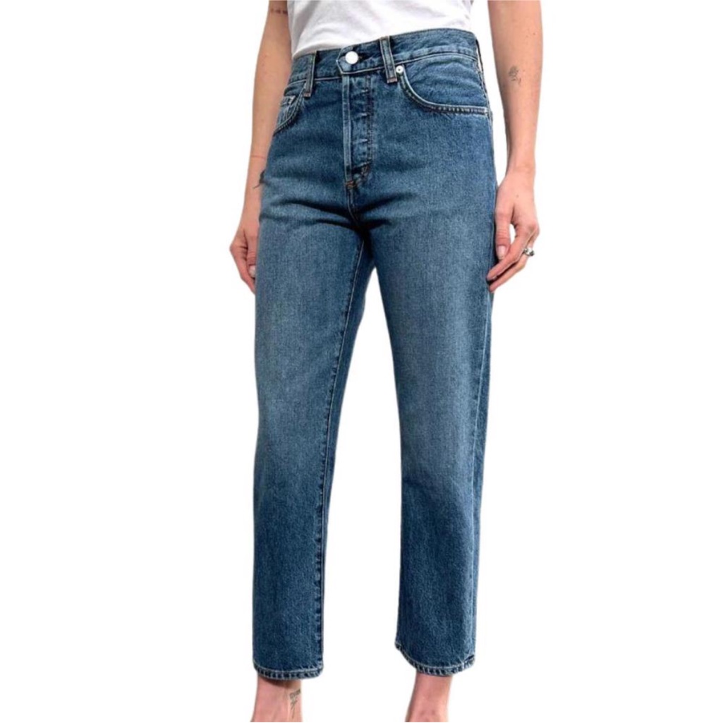 Daily Blue Hype In Storm Cropped Jean Medium Wash Womens Size 24